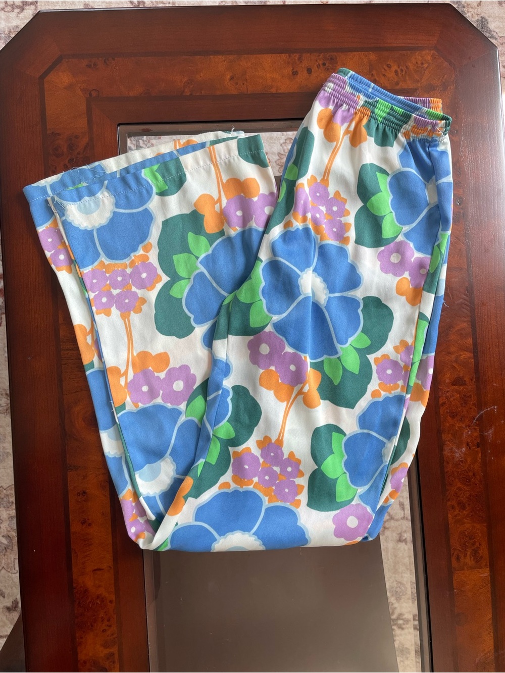 60s/70s Retro Zara Floral Wide Leg Pants